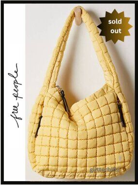 Free People Quilted Carryall Dandelion Yellow